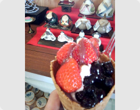 あさむらいちご園のソフトクリーム