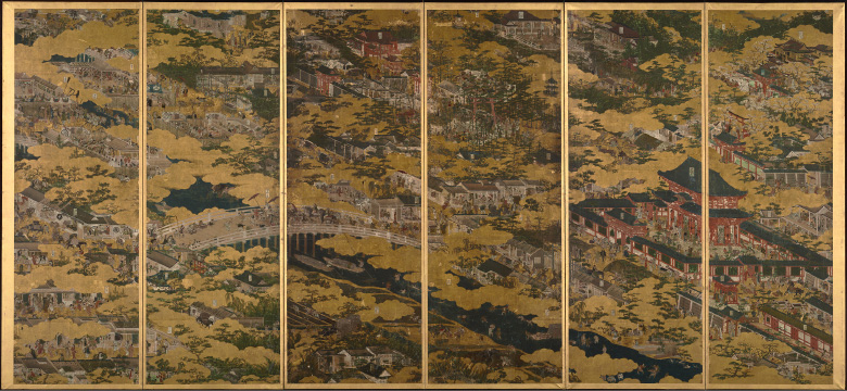 《洛中洛外図屏風（舟木本）》東京国立博物館