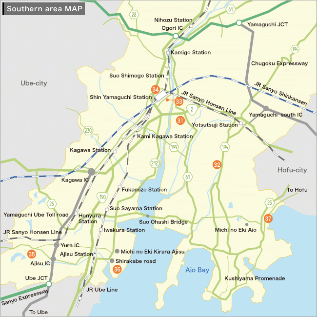 Southern area (Ogori/Ajisu/Aio)MAP