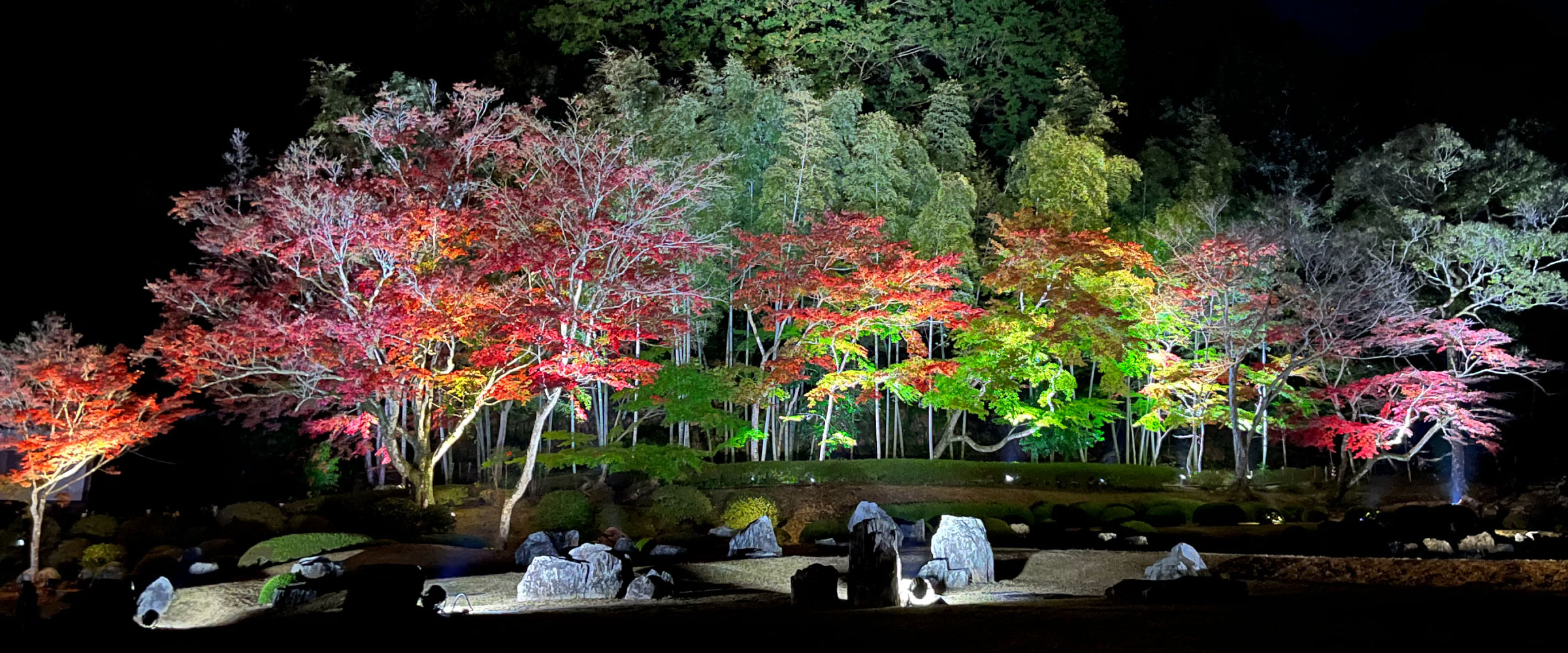 国指定名勝「紅葉の常栄寺雪舟庭」常栄寺雪舟庭秋のライトアップ～光で描く雪舟の世界～