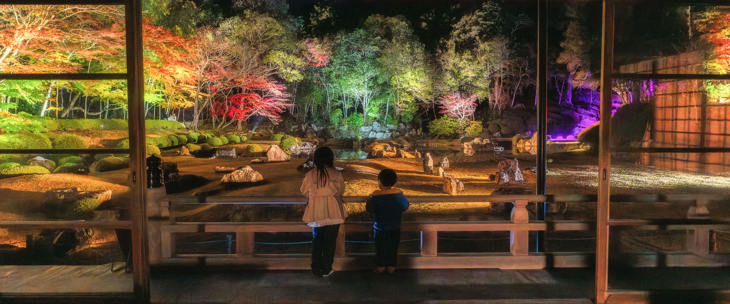 国指定名勝「紅葉の常栄寺雪舟庭」常栄寺雪舟庭秋のライトアップ～光で描く雪舟の世界～