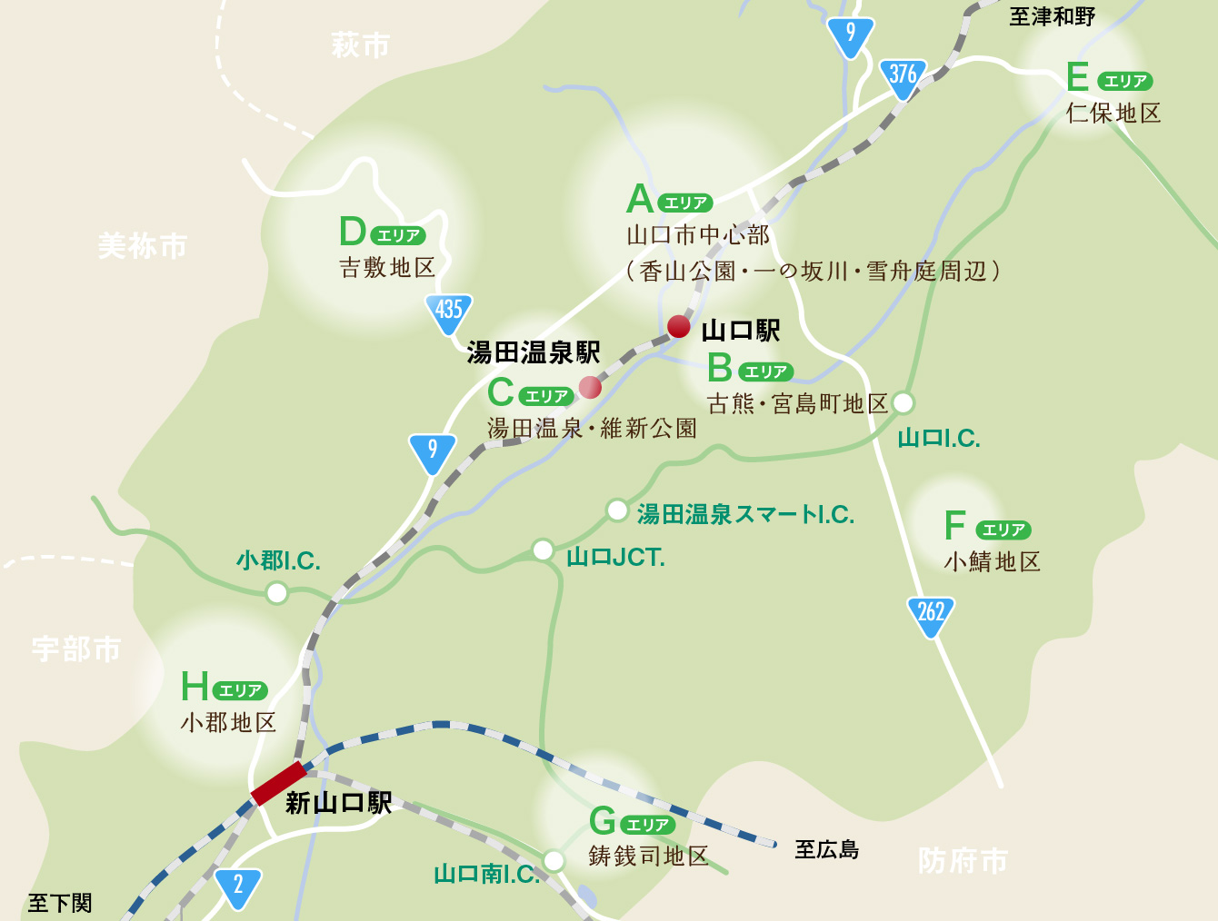 各エリア位置確認マップ