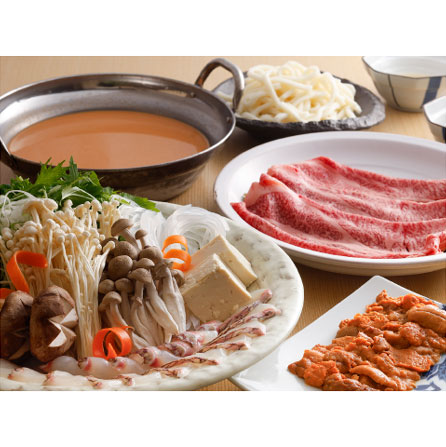 牛串とらまめともつ鍋こ豆 湯田店/長州海鮮うにしゃぶ/雲丹の豆乳すきしゃぶ