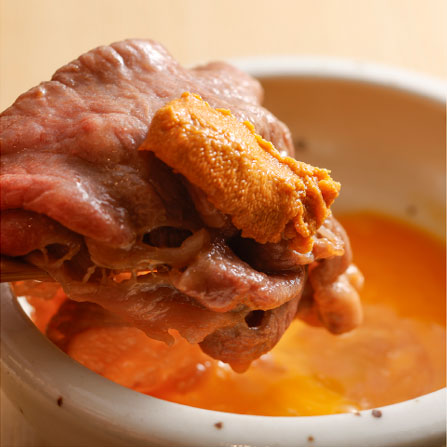 素晴らしきかな人生 山口店・牛串とらまめともつ鍋こ豆 湯田店/長州海鮮うにしゃぶ/雲丹の豆乳すきしゃぶ